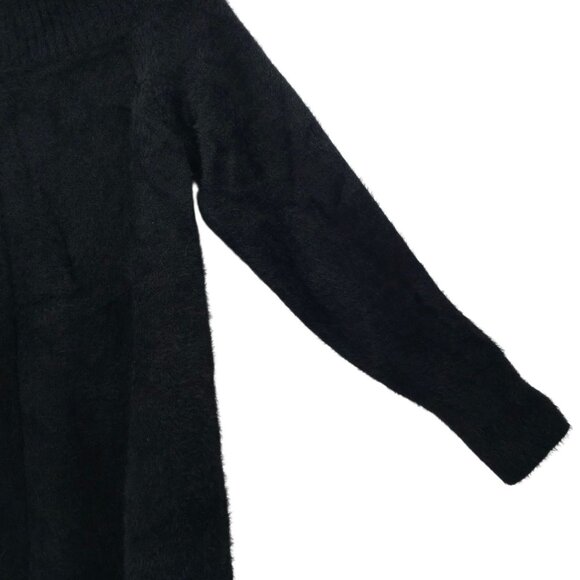 Loft Sweater Fuzzy Womens L Pullover Ribbed Wide Mock Neck Essential Tunic NEW - Picture 11 of 16